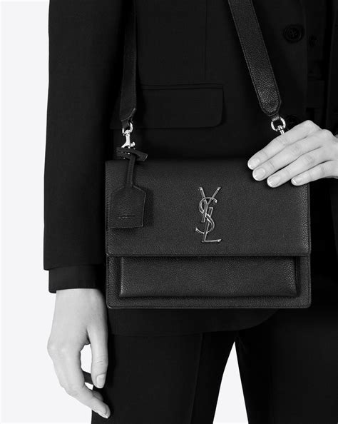 Saint Laurent Medium Sunset Satchel In Smooth Leather .